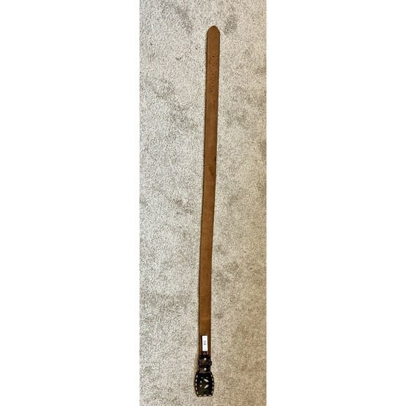 Ariat Peace Buckle Rhinestone Brown Leather Tooled Belt Western Mens 38 - Picture 8 of 8